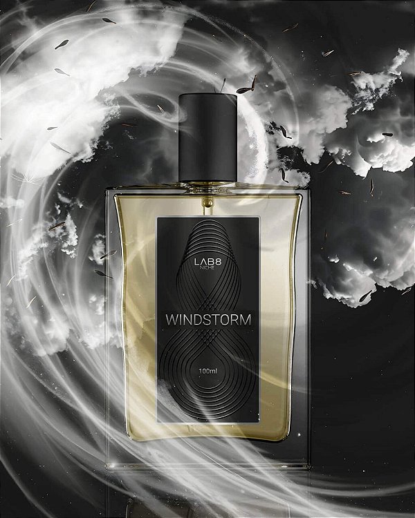 Perfume Windstorm 100ml Lab8 Fluy Niche Aromático Amadeirado Masculino Compartilhável