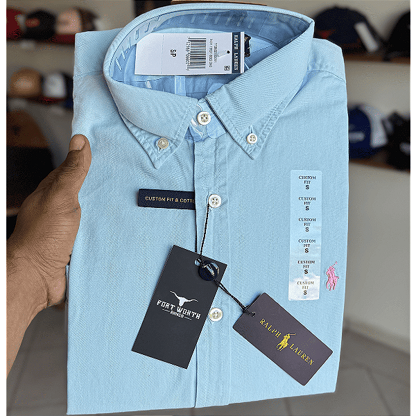 CAMISA POLO RALPH LAUREN MANGA LONGA AZUL