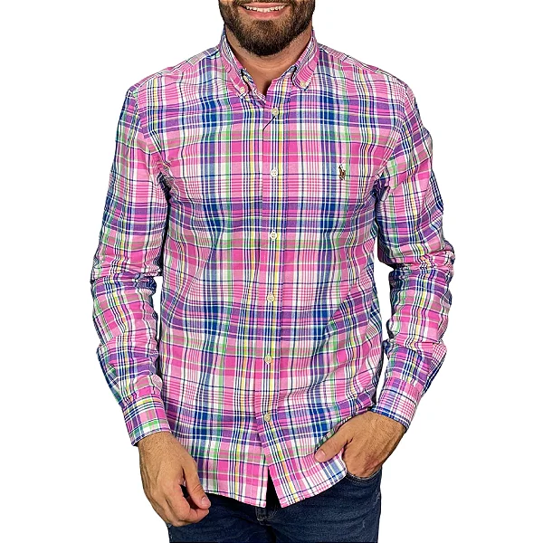 CAMISA POLO RALPH LAUREN OXFORD ROSA