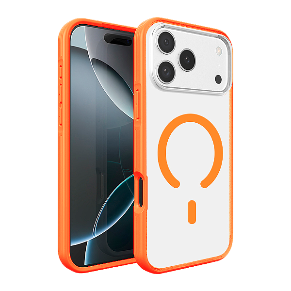 Capa Brave MagSafe iPhone 17 Pro | 17 Pro Max Laranja OBLI*