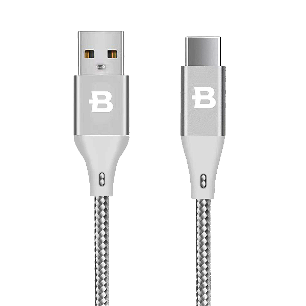 CABO NYLON BLIZ 1,2MT USB - TIPO C BRANCO