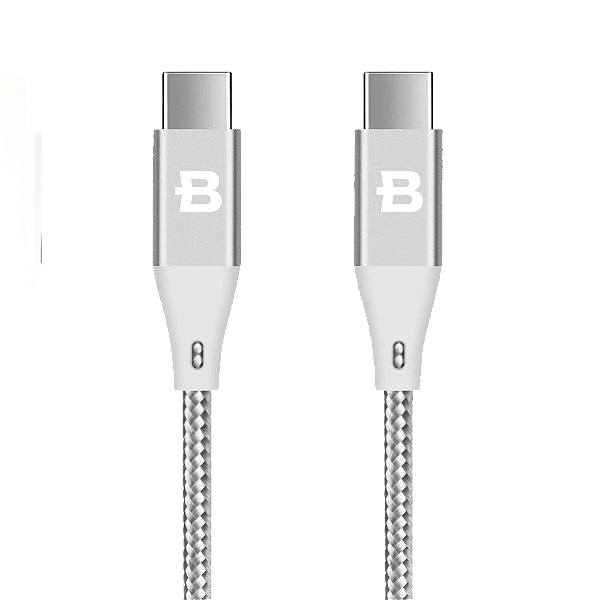 CABO NYLON BLIZ 1,2MT TIPO C - TIPO C BRANCO