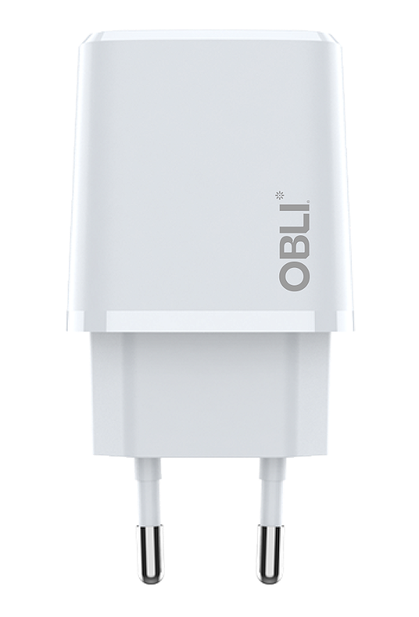 FONTE OBLI 35W TIPO C + USB BRANCA (4 ANOS GARANTIA)