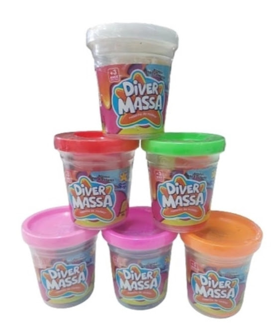 🌈 Massa de Modelar Diver Massa - 3 Cores em 1! 🌈