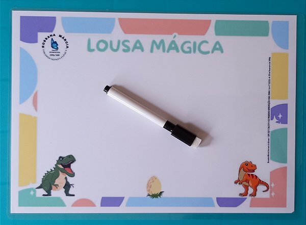 Lousa Mágica com Caneta Apagável A4 ou 1/2 A4
