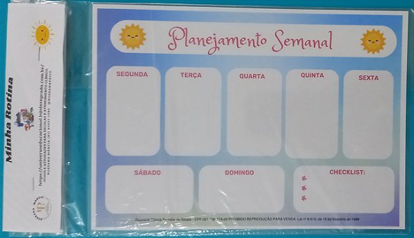 Planner Semanal de parede