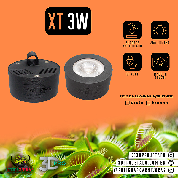 XT12W - Luminaria para Aquário Plantado / Terrário
