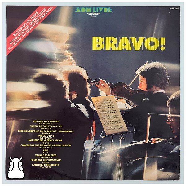 LP Trilha Sonora Novela Bravo! 1975 Disco de Vinil