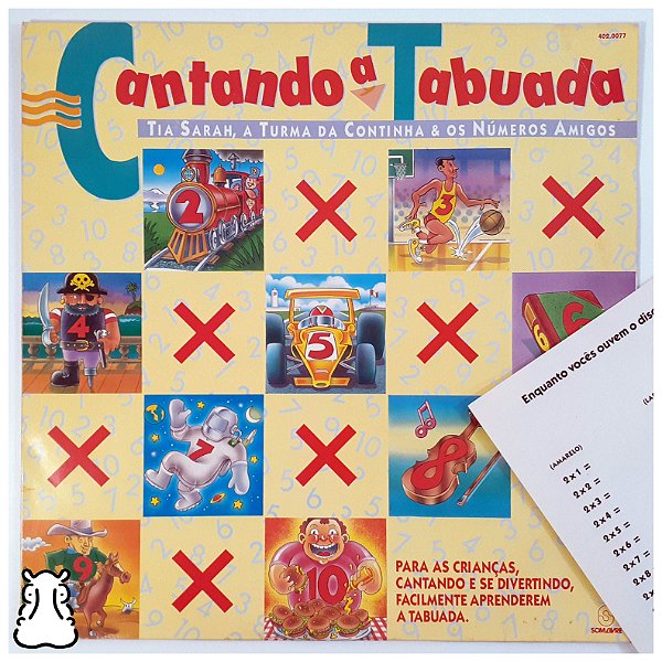 LP Turma da Continha Cantando Tabuada Vinil 1990 Encart Leia