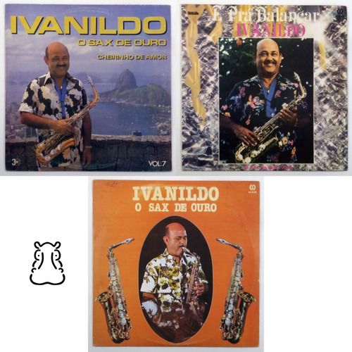 3 Lps Ivanildo - O Sax De Ouro - Disco De Vinil - Hm
