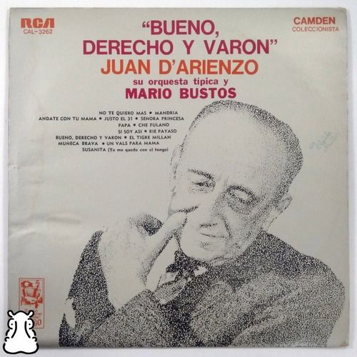 Lp Juan D'arienzo Y Mario Bustos Derecho Y Varon Vinil 1976