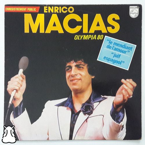 Lp Enrico Macias Olympia 80 Disco De Vinil Importado França