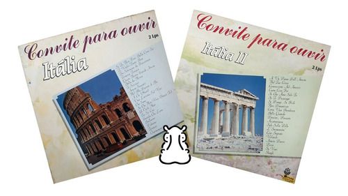Lp Convite Para Ouvir Italia 1 E 2 Dois Discos Vinil Duplos