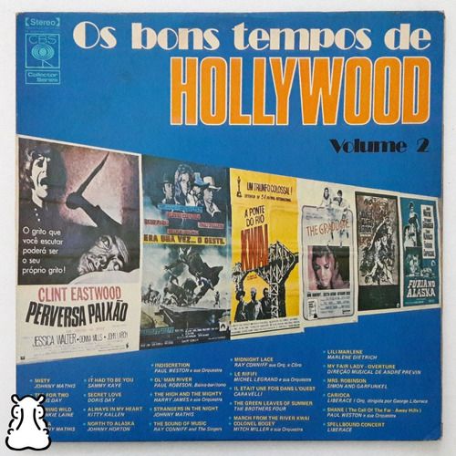 Lp Os Bons Tempos De Hollywood Vol 2 Filme Disco Vinil Duplo