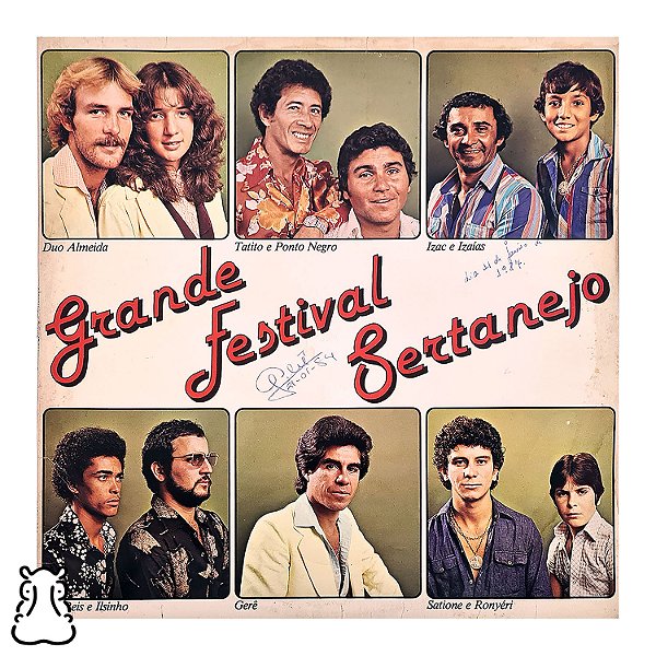 LP Grande Festival Sertanejo - Disco de Vinil Autógrafo Gerê