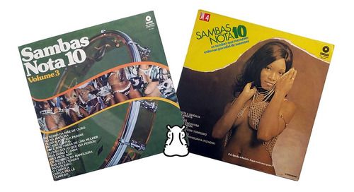 2 Lps Sambas Nota 10 E Sambas Nota 10 Vol 3 Disco De Vinil