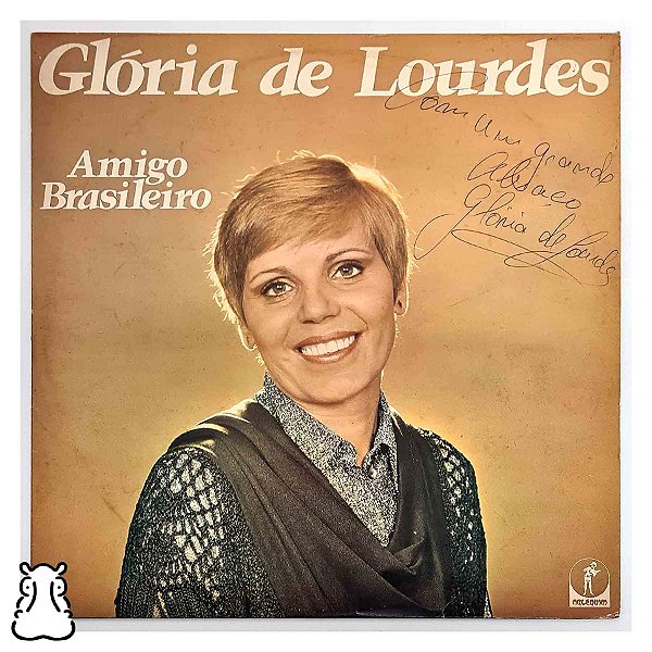 LP Glória De Lourdes Amigo Brasileiro Vinil Autografado - Hm