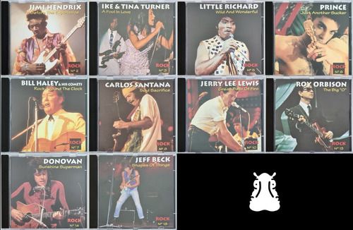 10 Cds Coleção Rock Jimi Hendrix Santana Prince Tina Turner