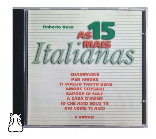 Cd Roberto Bovo - As 15 Mais Italianas