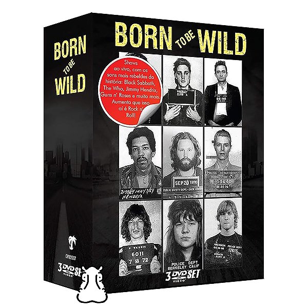 Box 3 DVDs Born To Be Wild - Novo Lacrado - Hm
