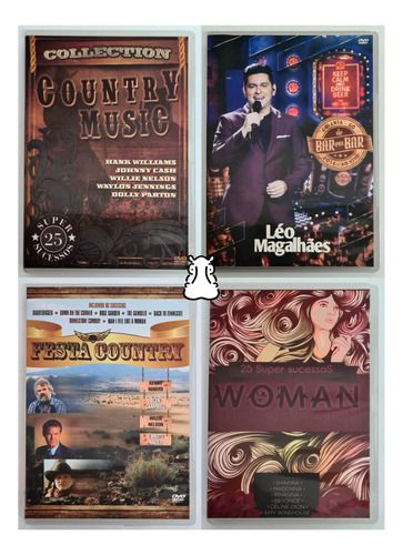 4 Dvds Country Music Léo Magalhães Festa Country Woman
