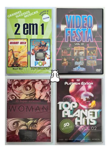 4 Dvds Top Planet Hits - Vídeo Festa - Woman The Collection