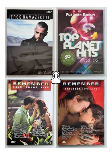4 Dvds Remember Love Greatest Songs Live Eros Ramazzotti