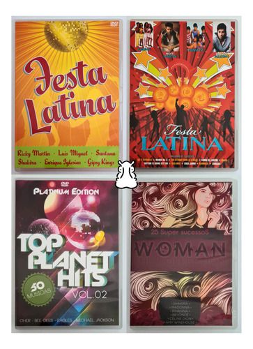 4 Dvds Festa Latina - Top Planet Hits - Woman The Collection