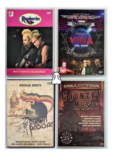 4 Dvds Raspberries - Festival Vina Del Mar - Country Music