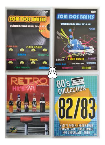 4 Dvds Som Dos Bailes - Retro Hits 80's - 80's Collection