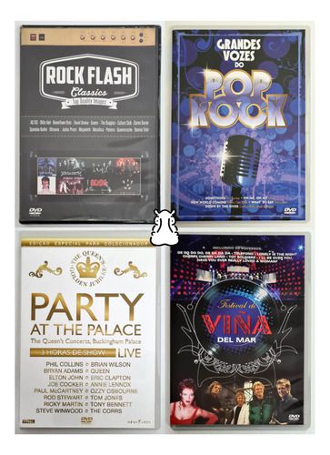 4 Dvds Rock Flash Classics - Grandes Vozes Do Pop Rock