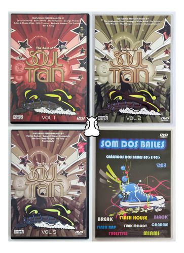 4 Dvds Som Dos Bailes Vol. 3 - Soul Train Vol. 1 - 2 - 5