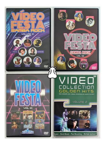 4 Dvds Video Festa 1 - Video Festa Samba Rock - Golden Hits