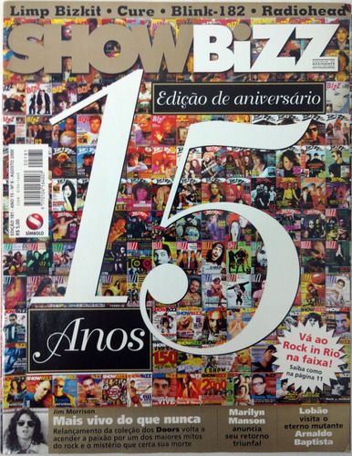 Revista Showbizz N°8 Ano15 Agosto 2000 Ed 181 Edição 15 Anos