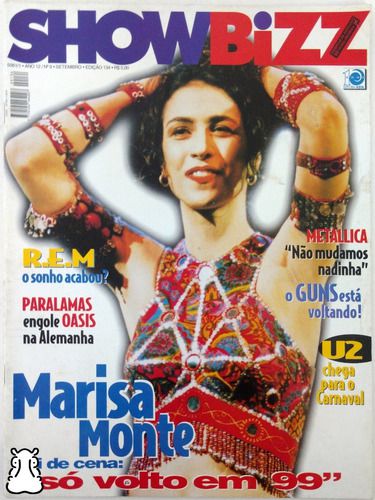 Revista Showbizz N° 9 Ano 12 Ed 134 Setembro - Marisa Monte