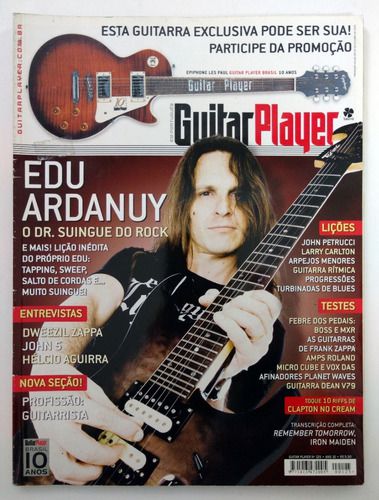 Revista Guitar Player N° 125 Ano 10 Edu Ardanuy John 5
