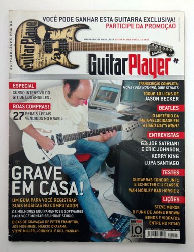 Revista Guitar Player N° 128 Ano 10 Grave Em Casa Satriani