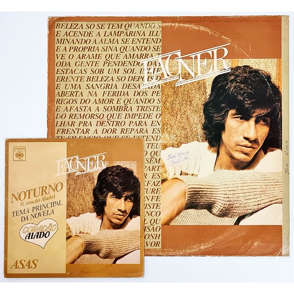 LP Fagner Beleza + compacto noturno disco de vinil - hm