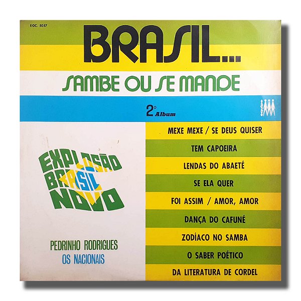 LP Pedrinho Rodrigues Nacionais Sambe Mande Vinil 1973 Leia