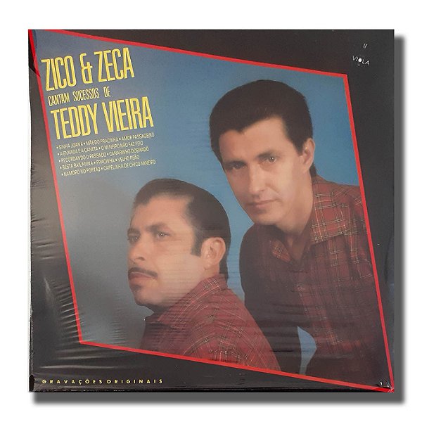 LP Zico e Zeca Cantam Sucesso Teddy Vieira Vinil Lacrad Leia