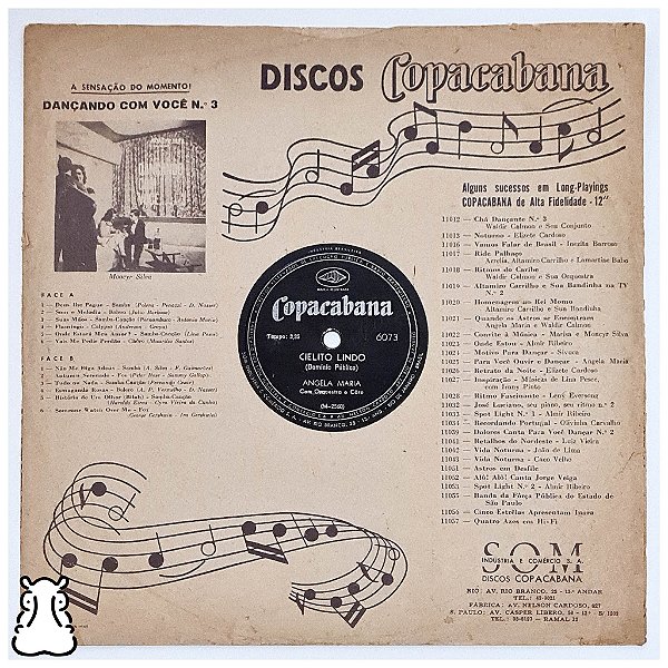Disco Baquelite 10" - Ângela Maria - La Violetera 78RPM - Hm