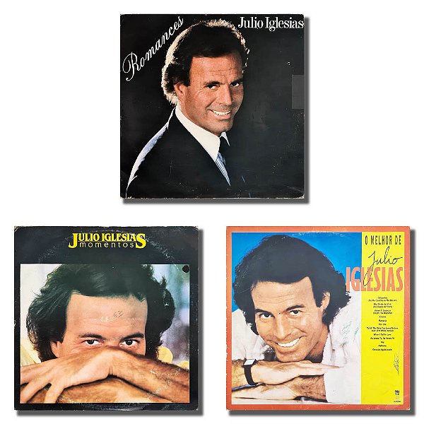 3 LPs Julio Iglesias Romances Momentos Disco de Vinil - Hm