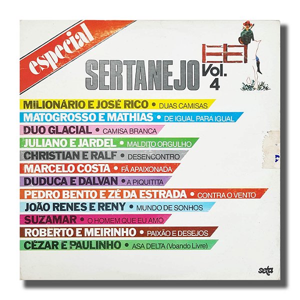 LP Especial Sertanejo Vol. 4 - Disco de Vinil 1986 - Hm