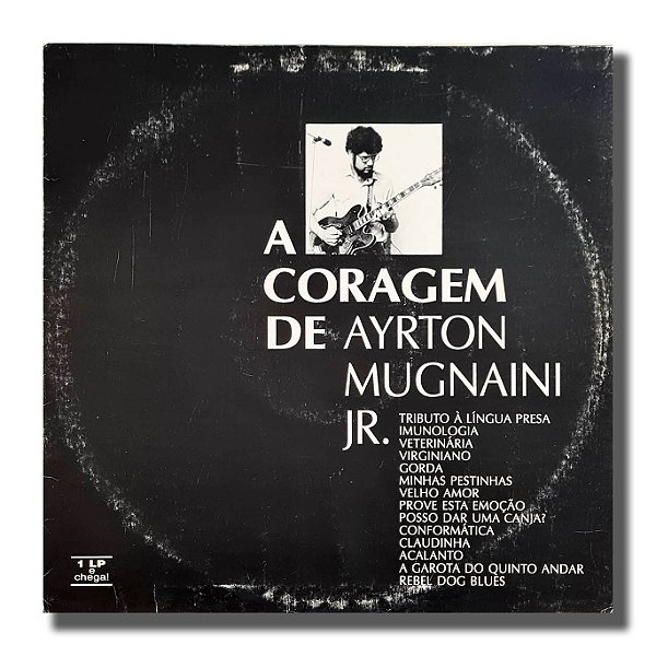 LP  A coragem de Ayrton Mugnaini Jr Disco de Vinil 1992 - Hm