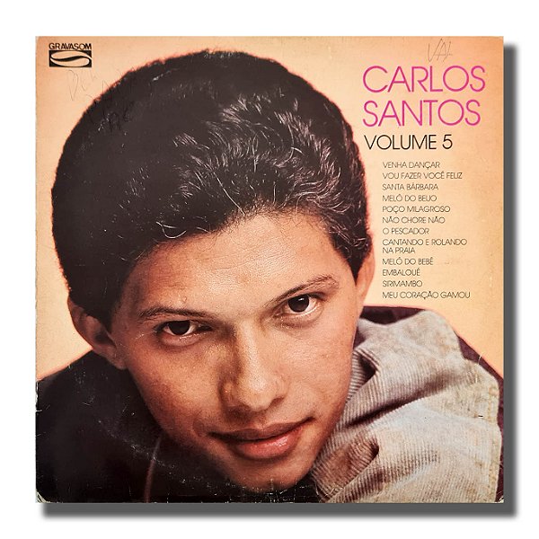 LP Carlos Santos - Volume 5 Disco de Vinil 1983 - Hm