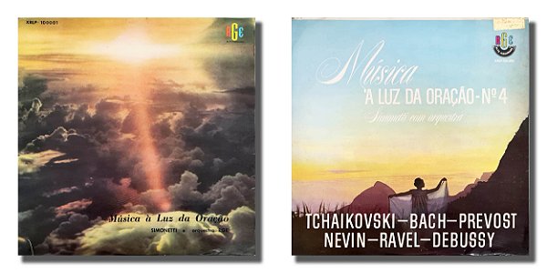 2 LPs Simonetti Música à Luz da Oração 1 e 4 Vinil - Hm