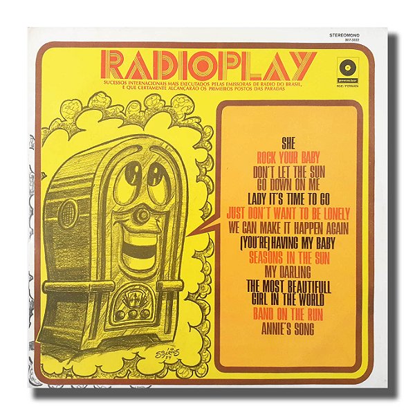 LP Radioplay - Disco Vinil She Rock Your Baby 1974 Leia - Hm