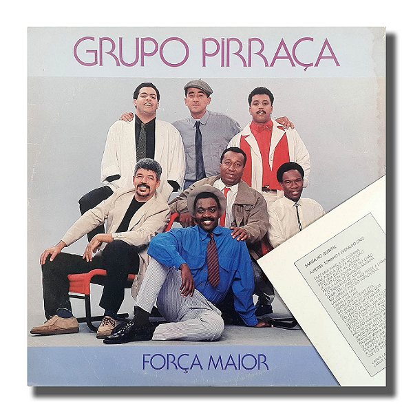 LP Grupo Pirraça - Força Maior Disco Vinil 1989 Encarte - Hm