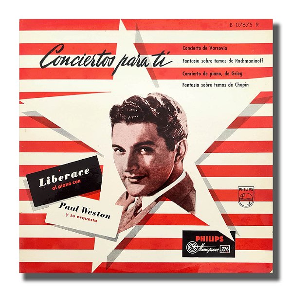 LP Liberace Concertos For You 10" Vinil Importado 1953 - Hm