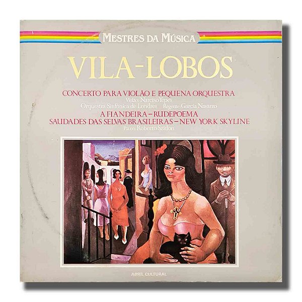 LP Vila Lobos - Mestres da Música - Disco de Vinil 1981 - Hm